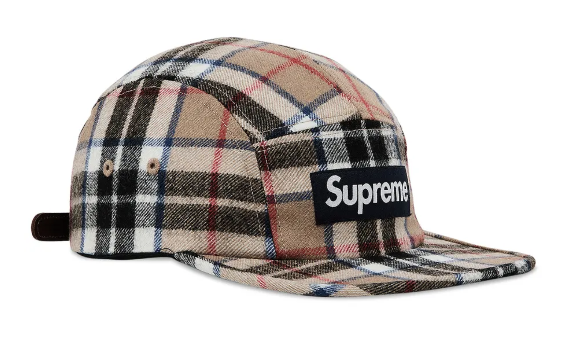 Supreme Lochcarron Camp Cap Tan Plaid