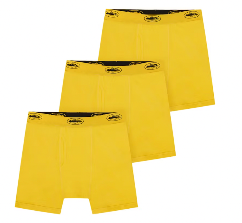 Corteiz Allstarz Boxers (3 Pack) 'Yellow'