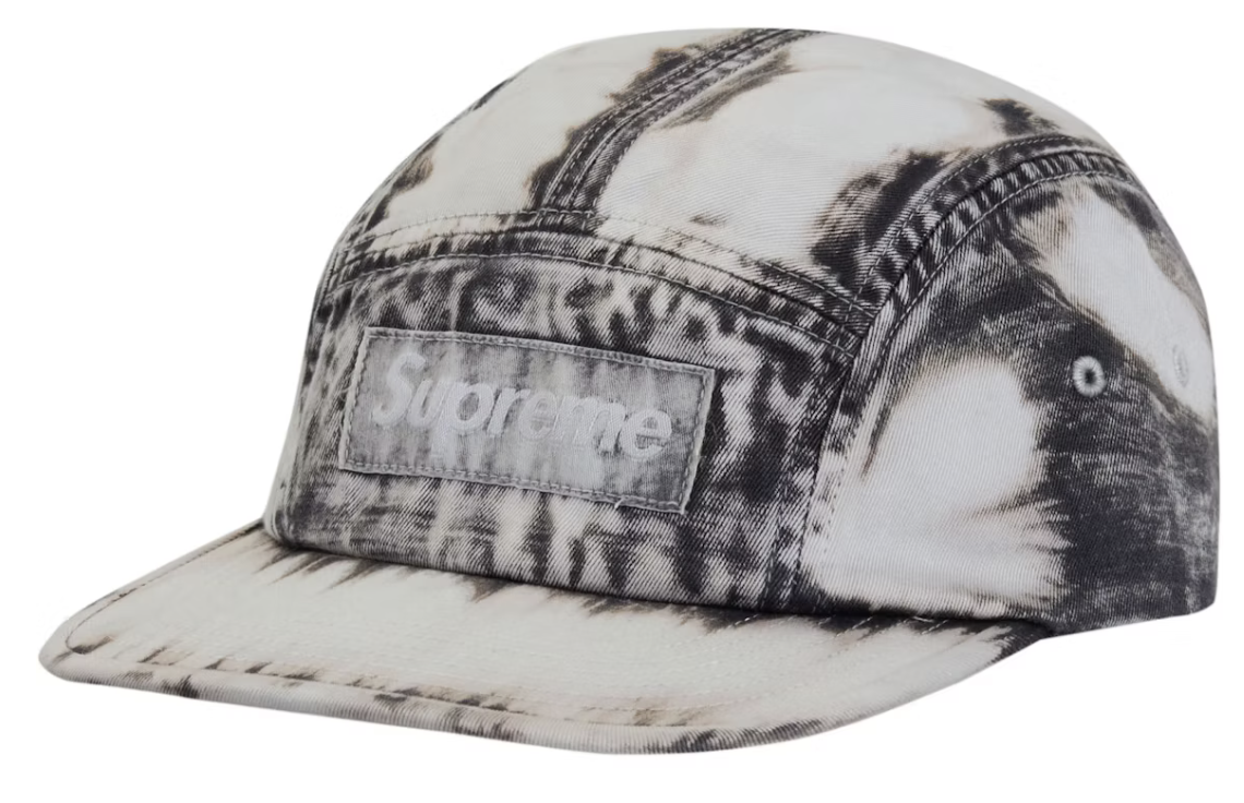 Supreme Bleached Chino Camp Cap Black