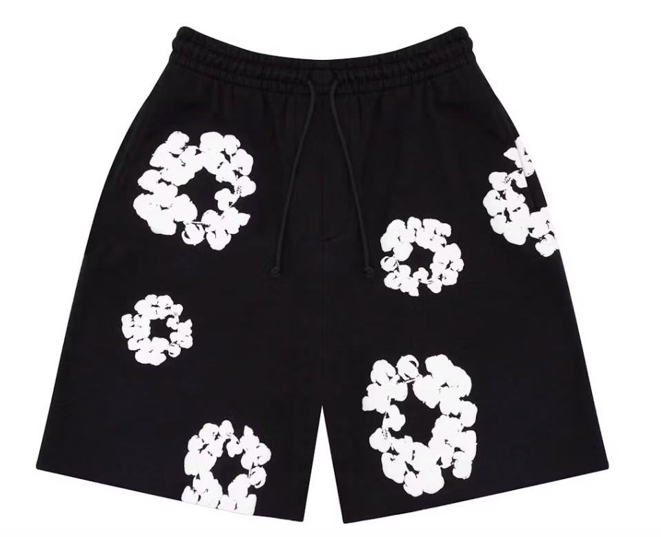 Denim Tears The Cotton Wreath Shorts Black