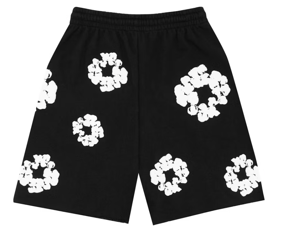 Denim Tears The Cotton Wreath Shorts Black