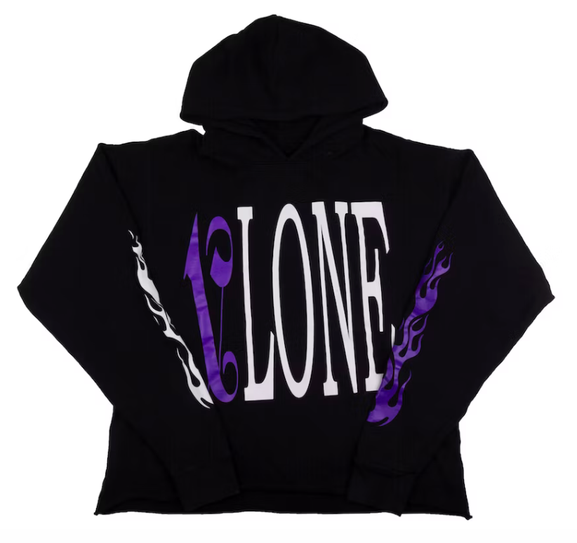 Vlone x Palm Angels Hoodie Black/Purple
