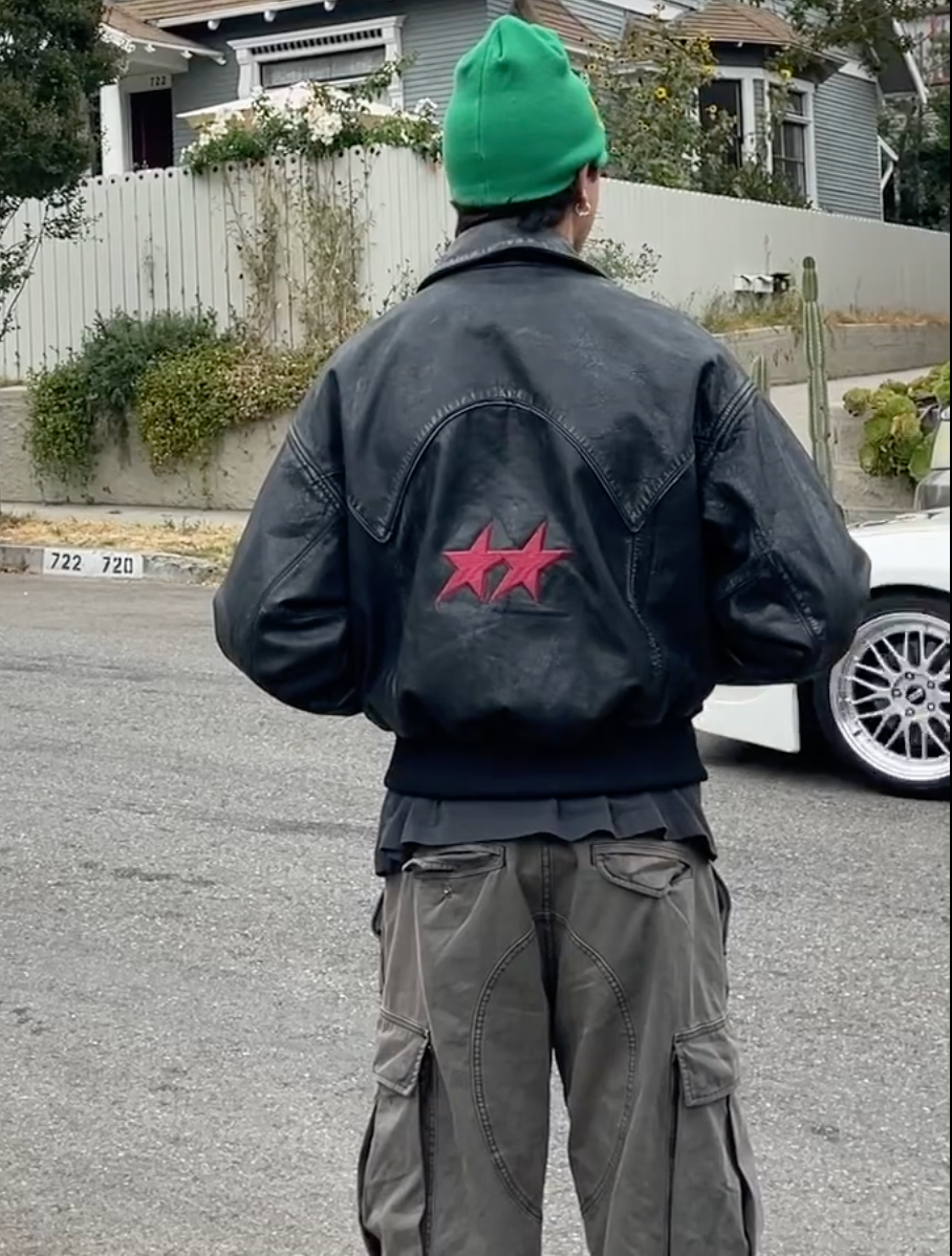 LEATHER JACKET X TWOJEYS BLACK LIMITED EDITION OF – The Garden