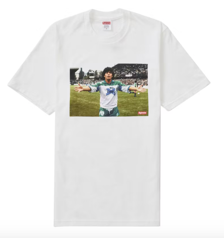 Supreme Maradona Tee White
