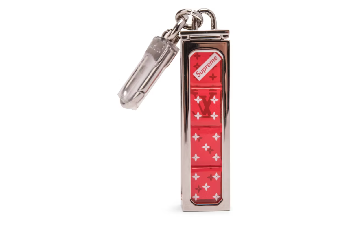 Louis Vuitton x Supreme Dice Schlüsselanhänger Rot