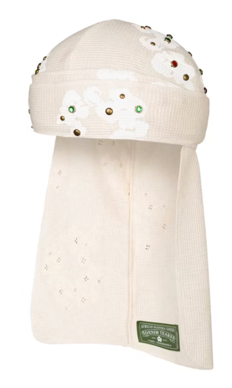 DENIM TEARS Rhinestone Du Rag オフホワイト Denim Tears Rhinestone Cotton Wreath Durag Oatmeal – The Garden