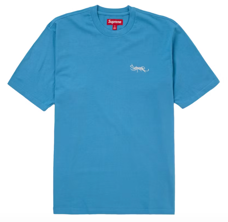 Supreme Washed Tag S/S Top Light Royal