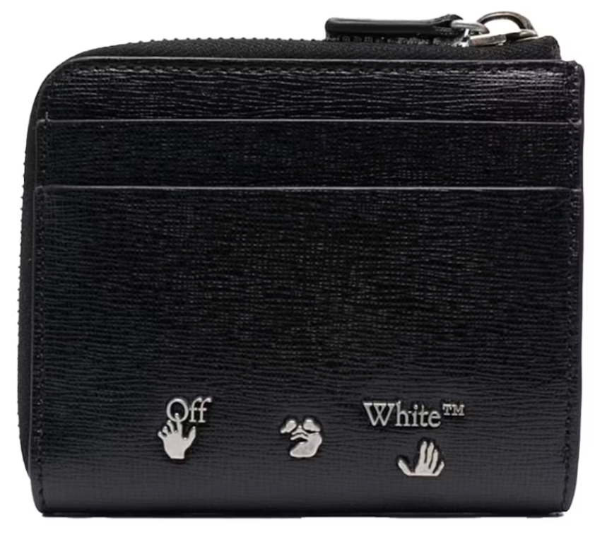 Off-White 3D Diag Saff (4 Card Slot) Zip Wallet Black