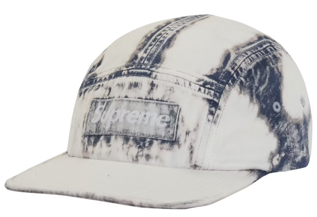 Supreme Bleached Chino Camp Cap Navy