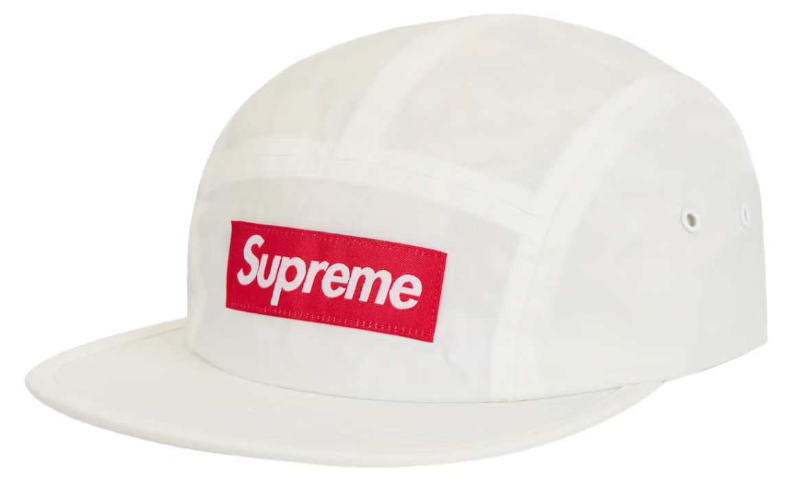 Supreme Waxed Ripstop Camp Cap White
