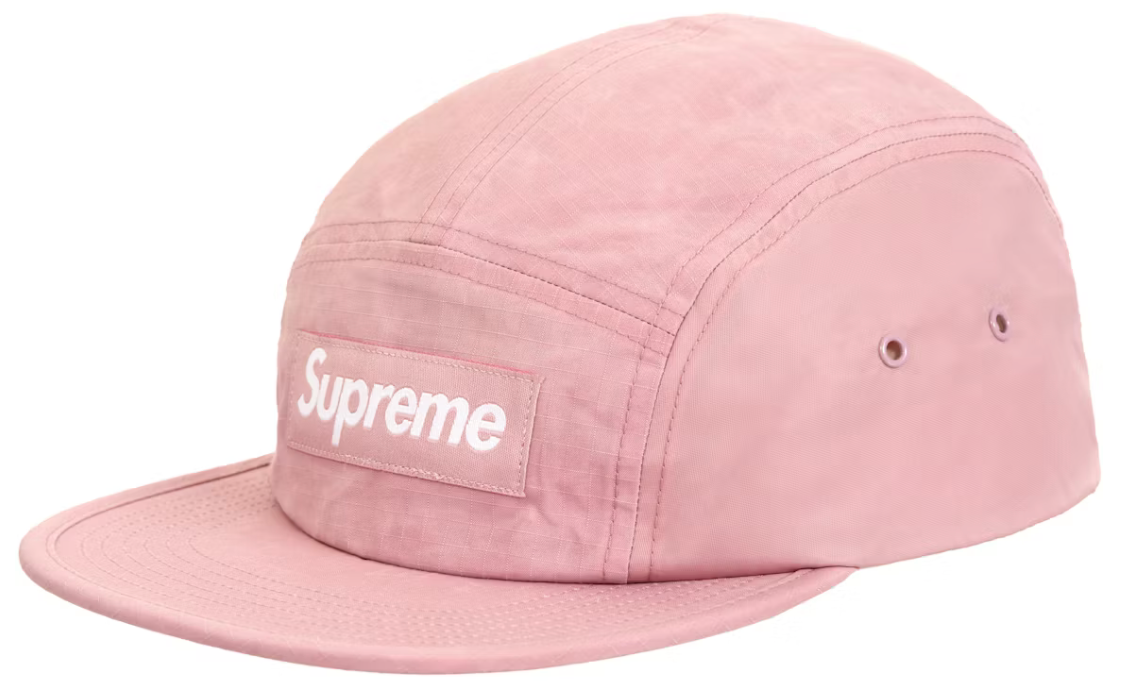 Supreme Camp Cap aus gewachstem Ripstop Hellrosa