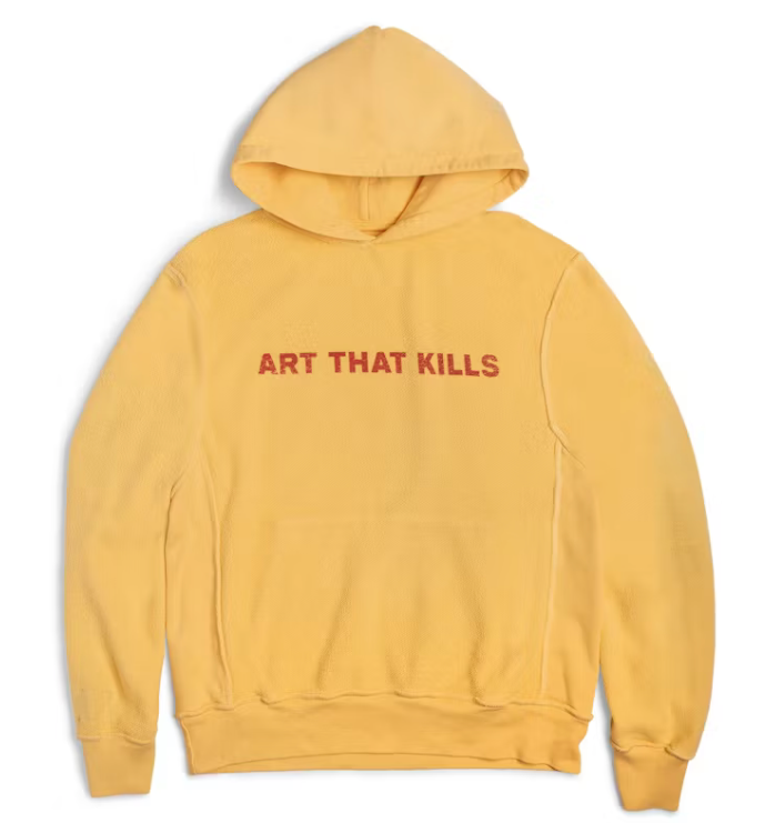 Gallery Dept Art That Kills Reversible Drawstring Hoodie Yellow/Black
