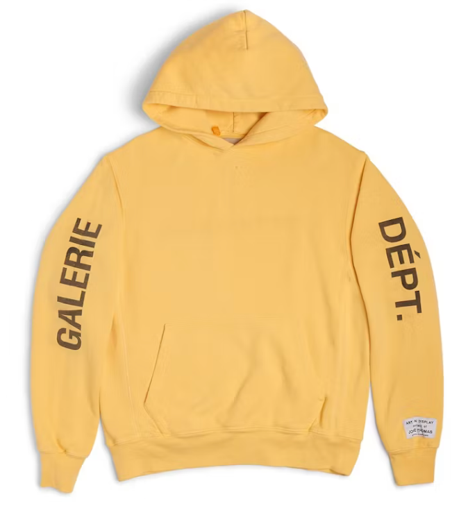 Gallery Dept Art That Kills Reversible Drawstring Hoodie Yellow/Black