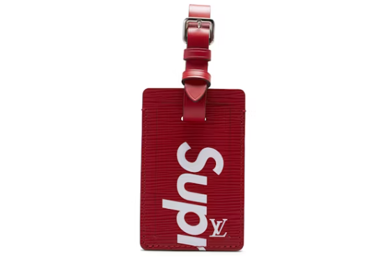 Louis Vuitton x Supreme Luggage Tag Red