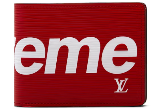 Louis Vuitton x Supreme Slender Wallet Epi Red