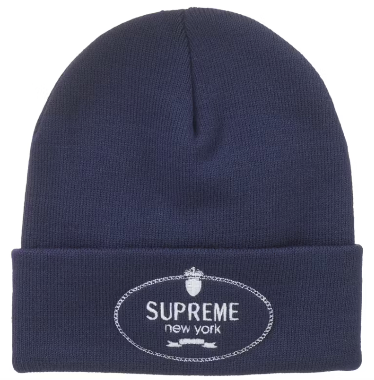 Supreme Crest Beanie Navy