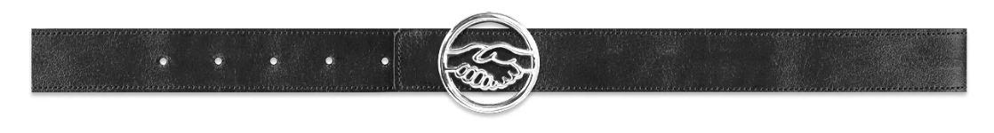 93 Sierra/Crosses Logo Reversible Leather Belt Black/Orange