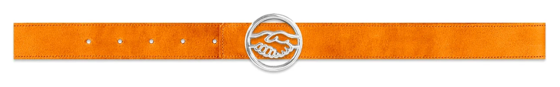 93 Sierra/Crosses Logo Reversible Leather Belt Black/Orange