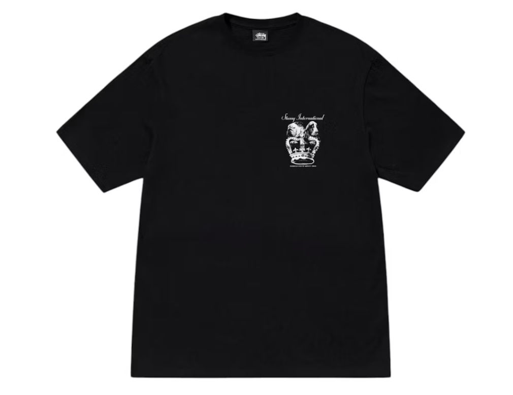 Stussy Dog Crown Tee Schwarz