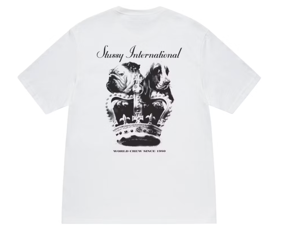 Stüssy Dog Crown Tee Weiß