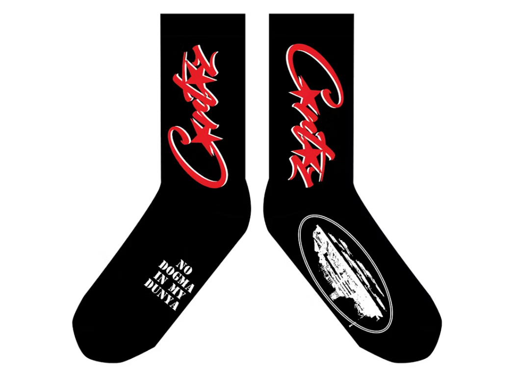 Corteiz Allstarz Socks Black/Red