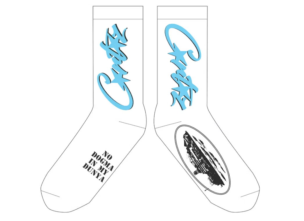 Corteiz Allstarz Socken Babyblau