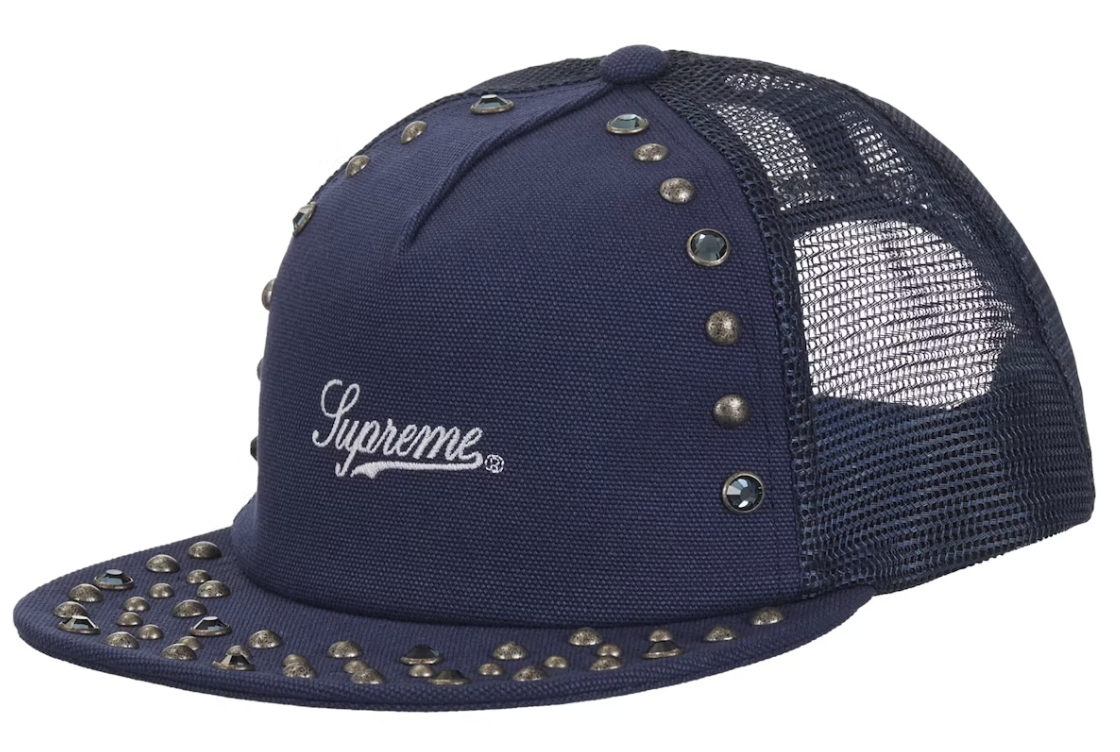 Supreme b.b. Simon Studded Mesh Back 5-Panel Navy