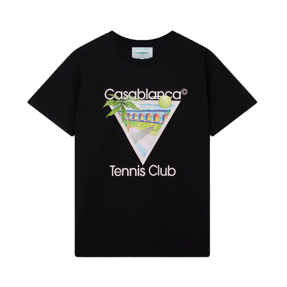 Casablanca Tennis Club Icon T-Shirt Schwarz