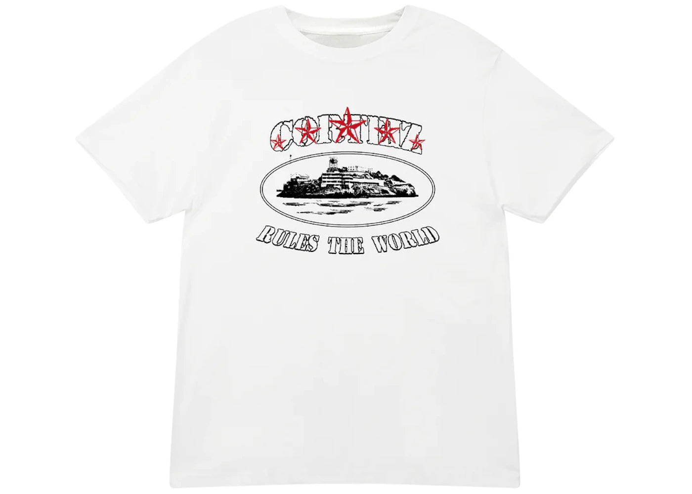 Corteiz 4Starz Alcatraz T-shirt White