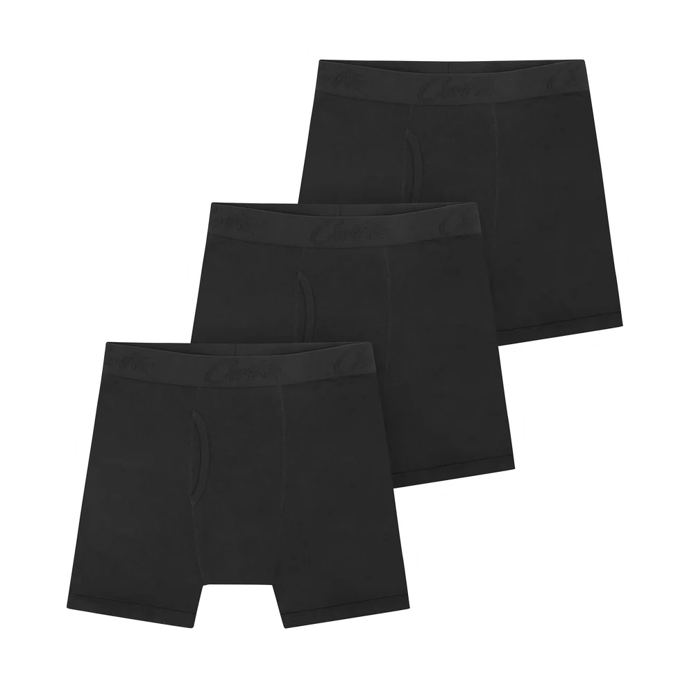 Corteiz Allstarz Boxers (3 Pack) 'Tonal Black'