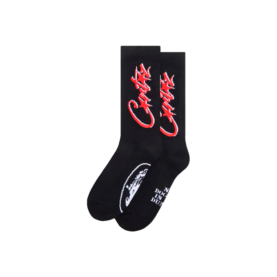 Corteiz Allstarz Socks Black/Red