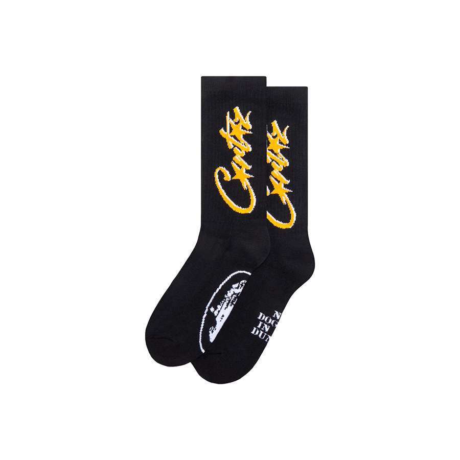 Corteiz Black N Yellow Allstarz Socken