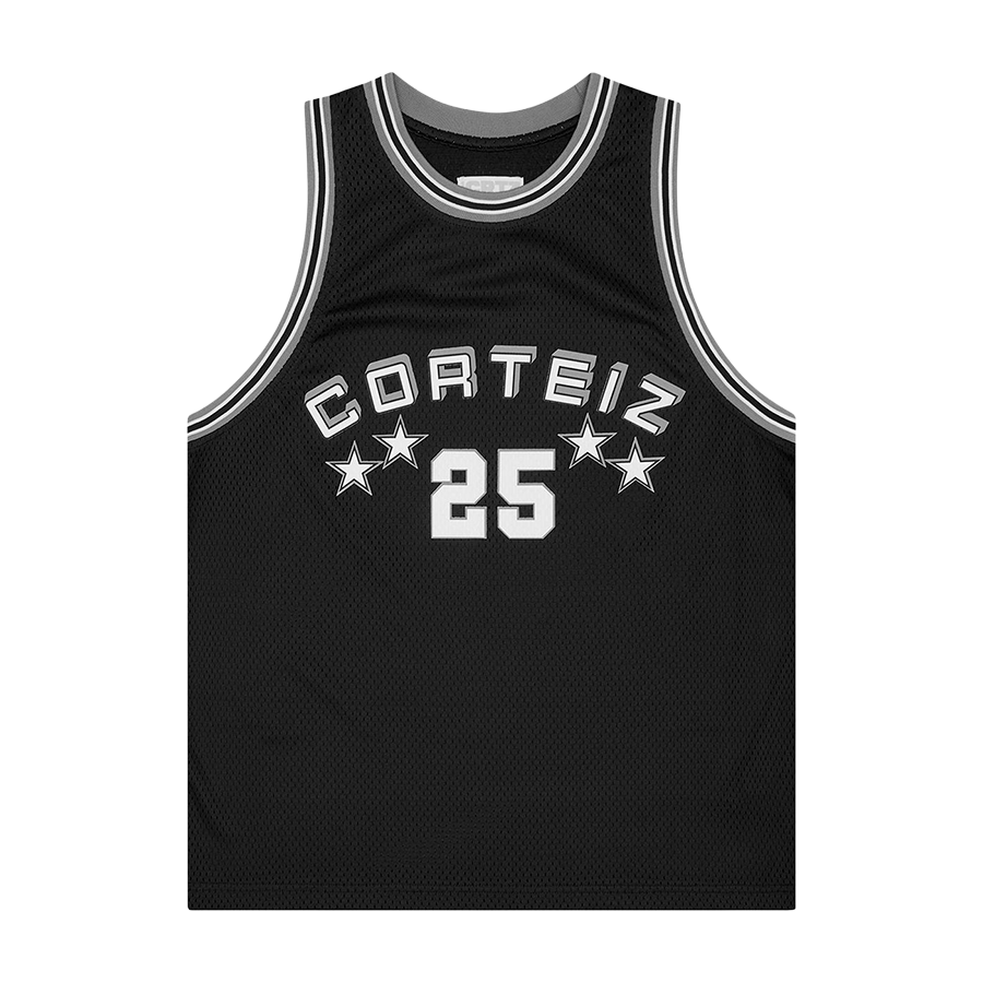 Corteiz Stars Basketball-Trikot, Schwarz
