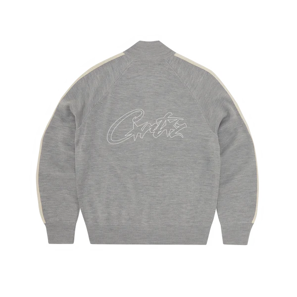Corteiz VVS Knit Zip Grey – The Garden Corteiz VVS Knit Zip Grey – The Garden