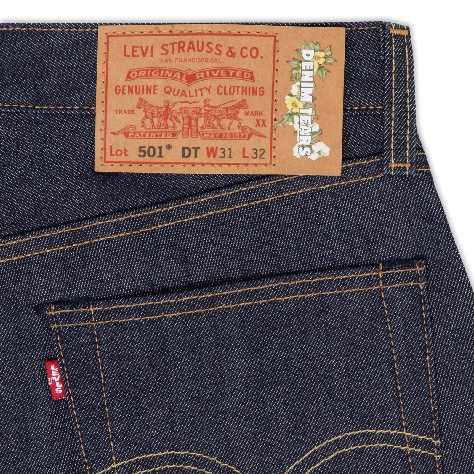 Denim Tears Levi's 501 The Cotton Wreath Jean Selvedge