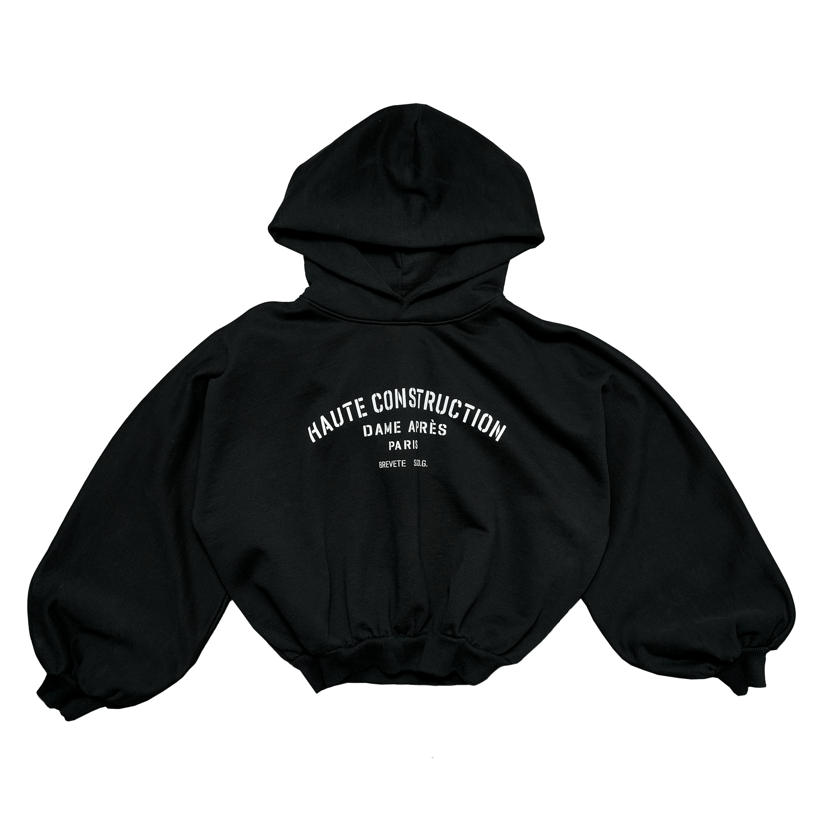 Schwarzer Haute Construction Uniform-Hoodie von Dame Après Paris