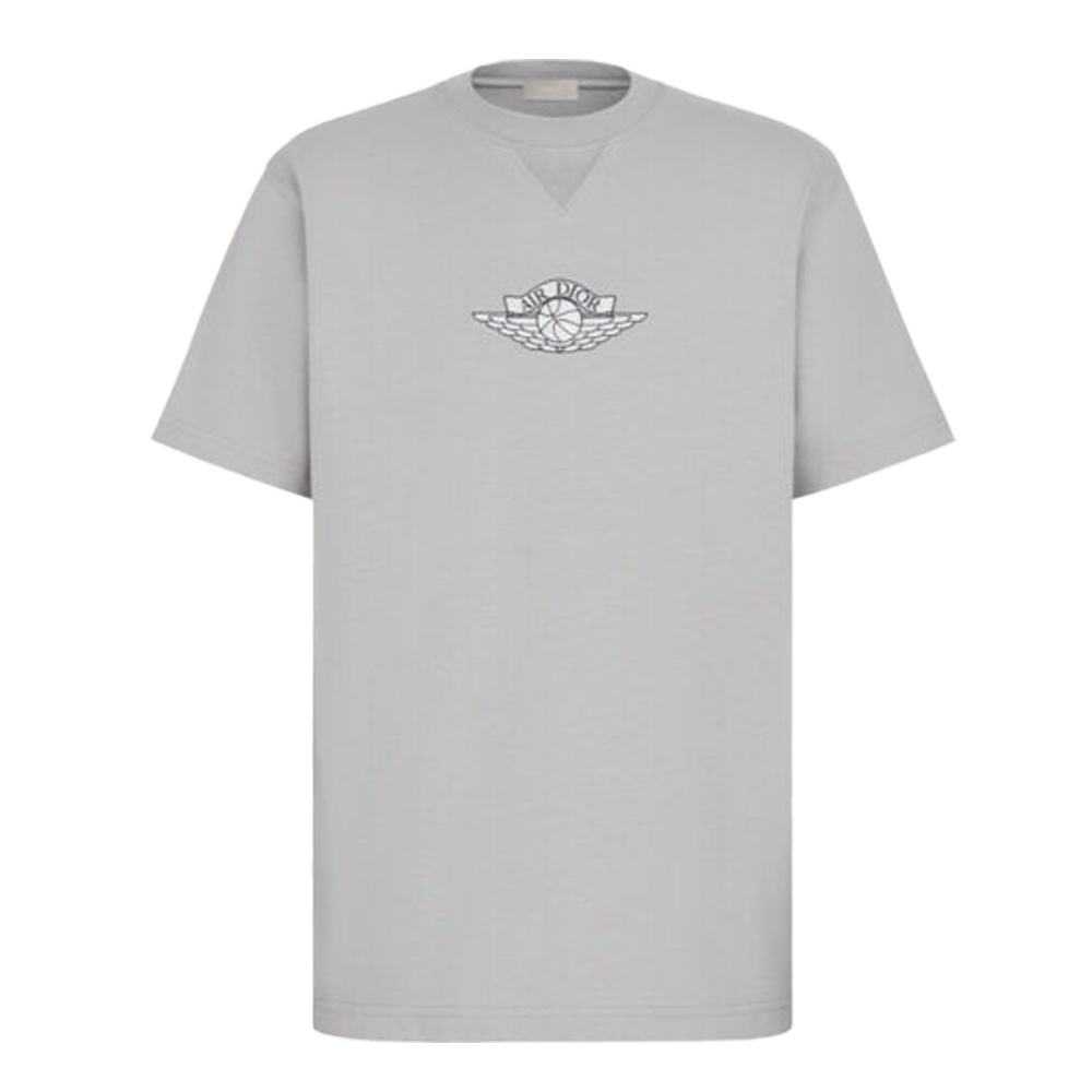 Dior x Jordan Grey Wings T-Shirt