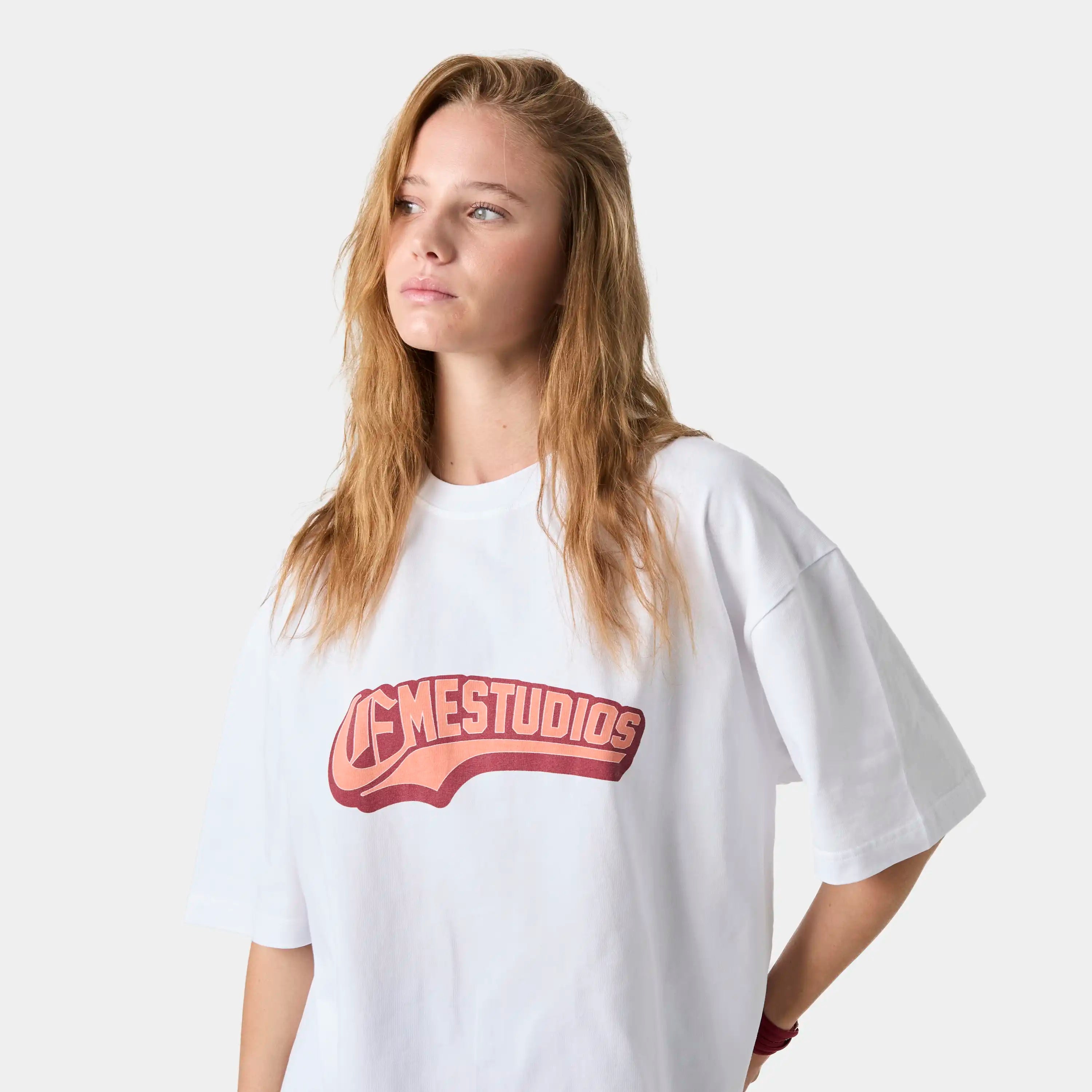 Eme Studios Cloiser Pearl Oversized Tee White
