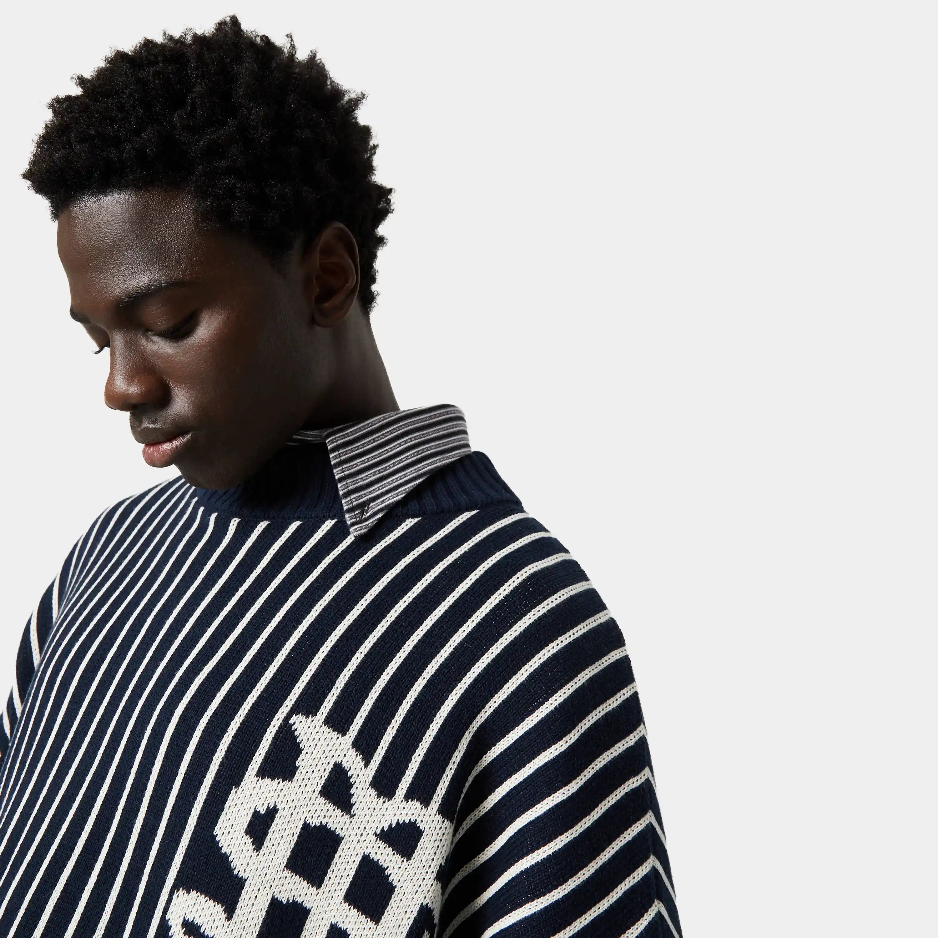 Eme Studios Badge Navy Stripes Knit