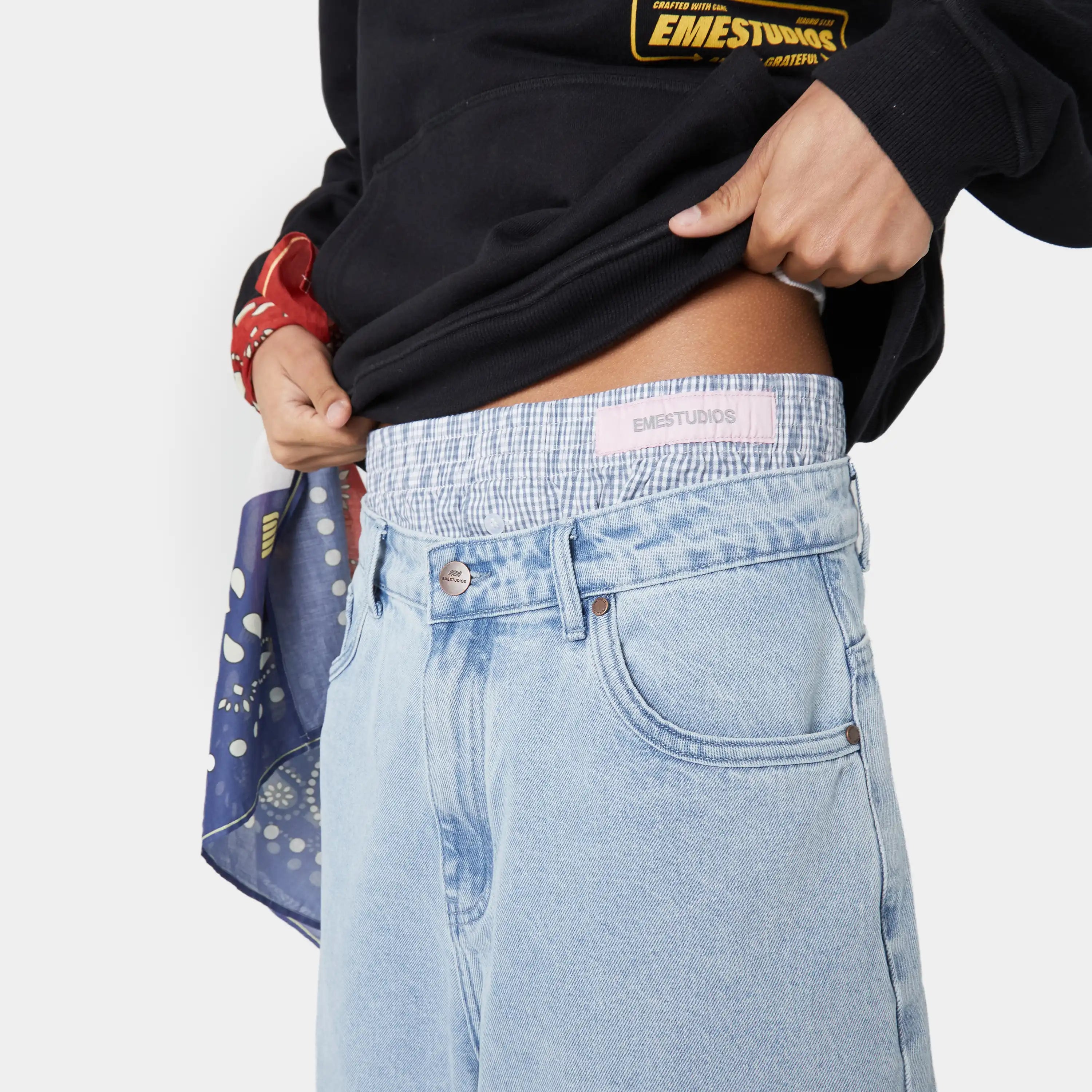 Eme Studios Andy Cloudy Denim Jorts