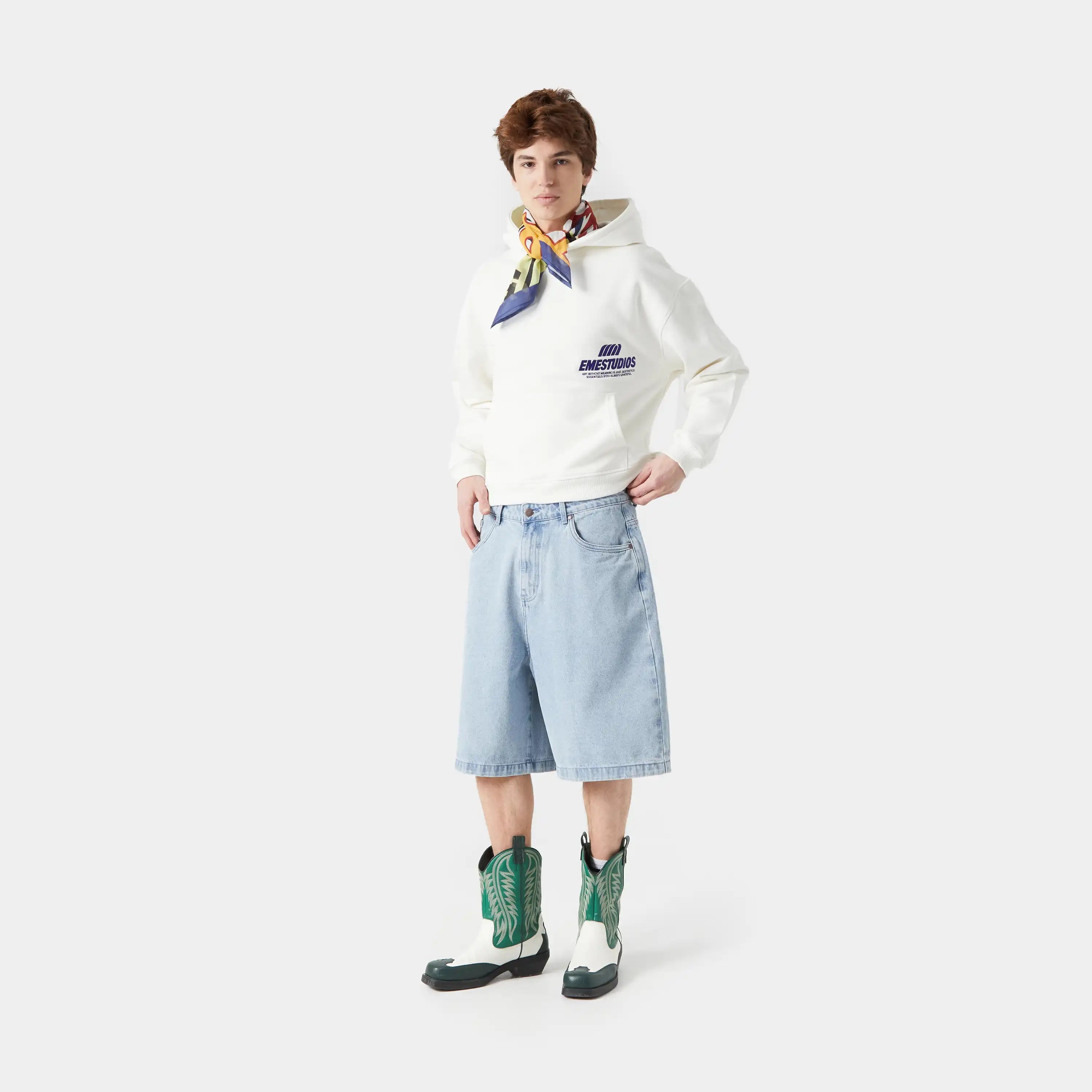 Eme Studios Andy Cloudy Denim Jorts