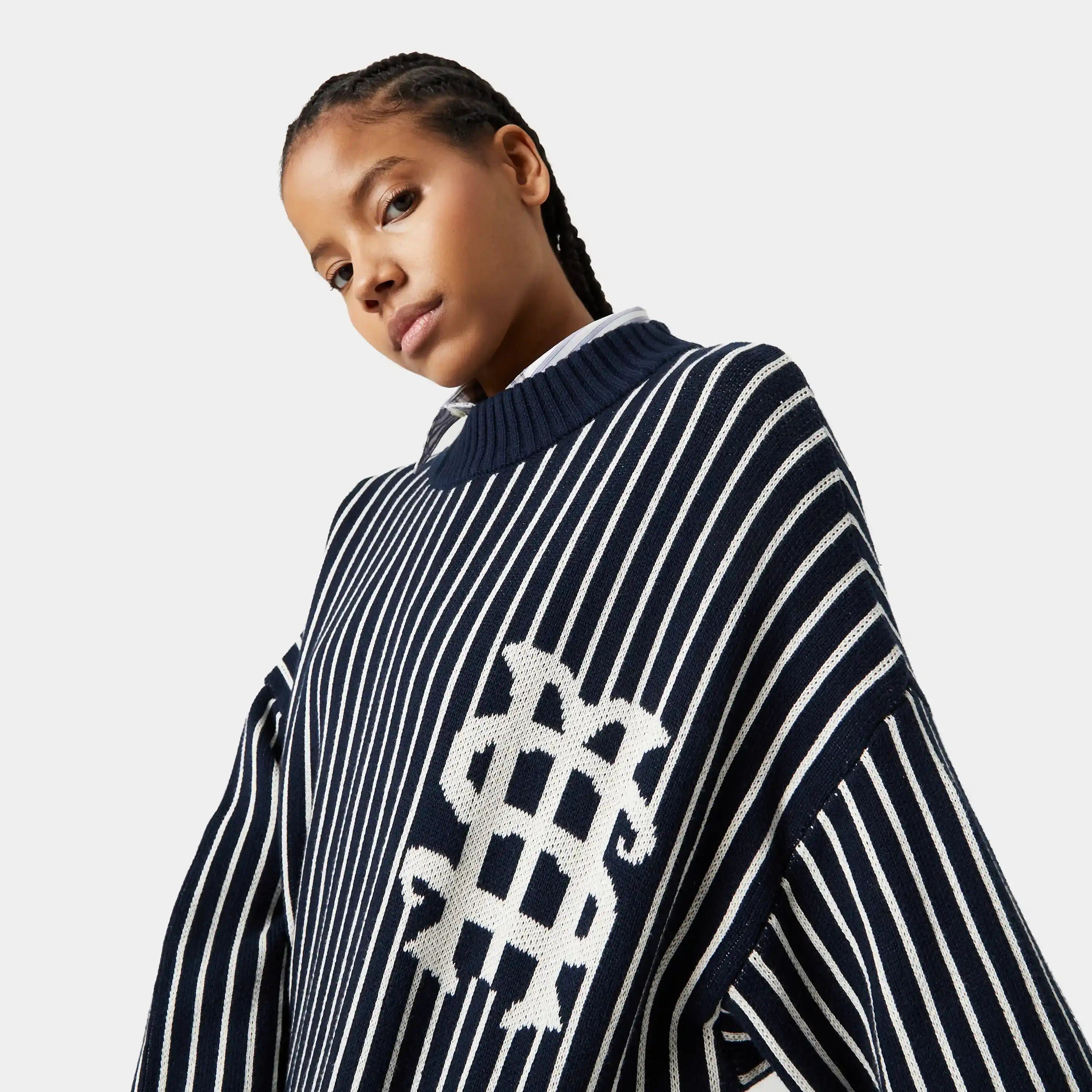 Eme Studios Badge Navy Stripes Knit