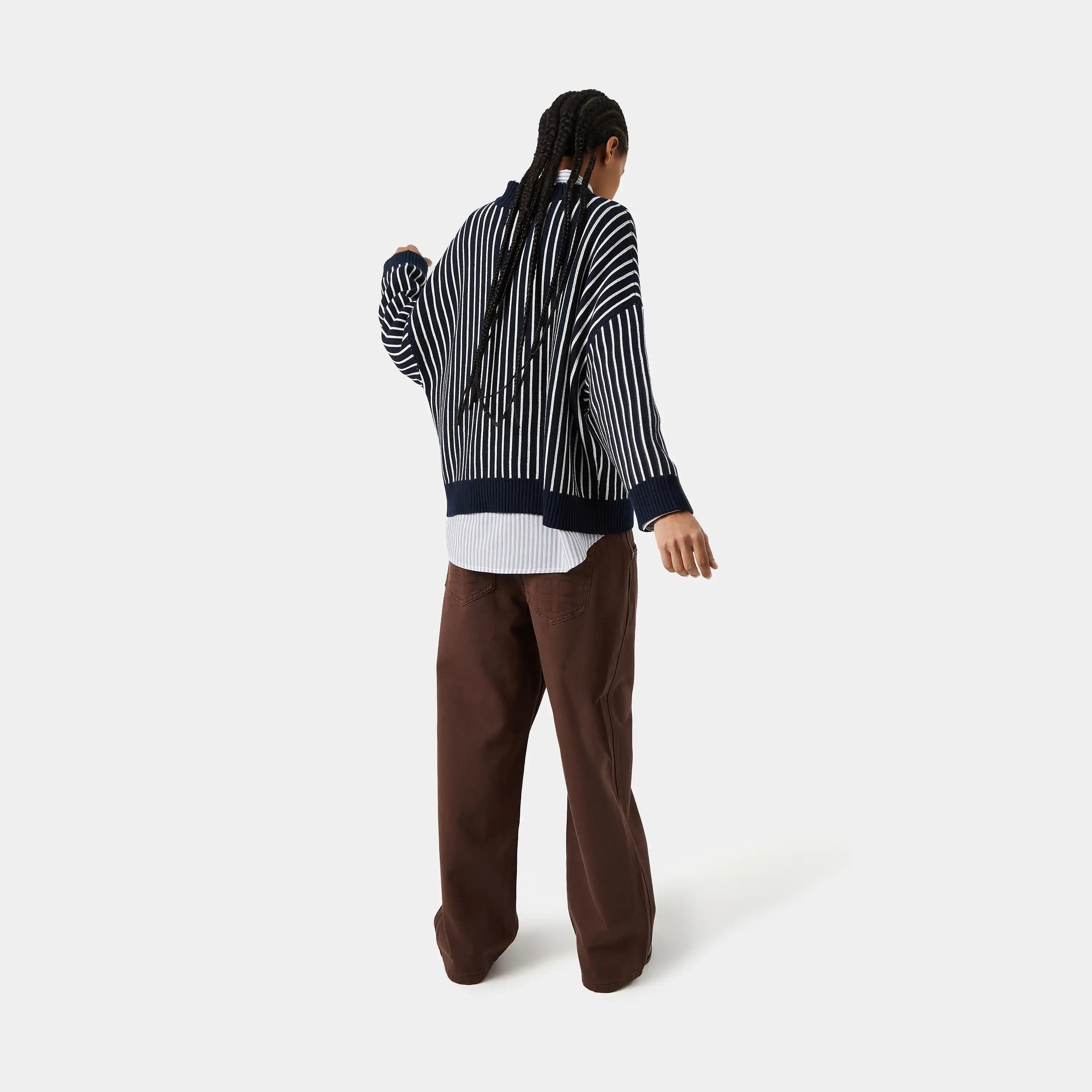 Eme Studios Badge Navy Stripes Knit