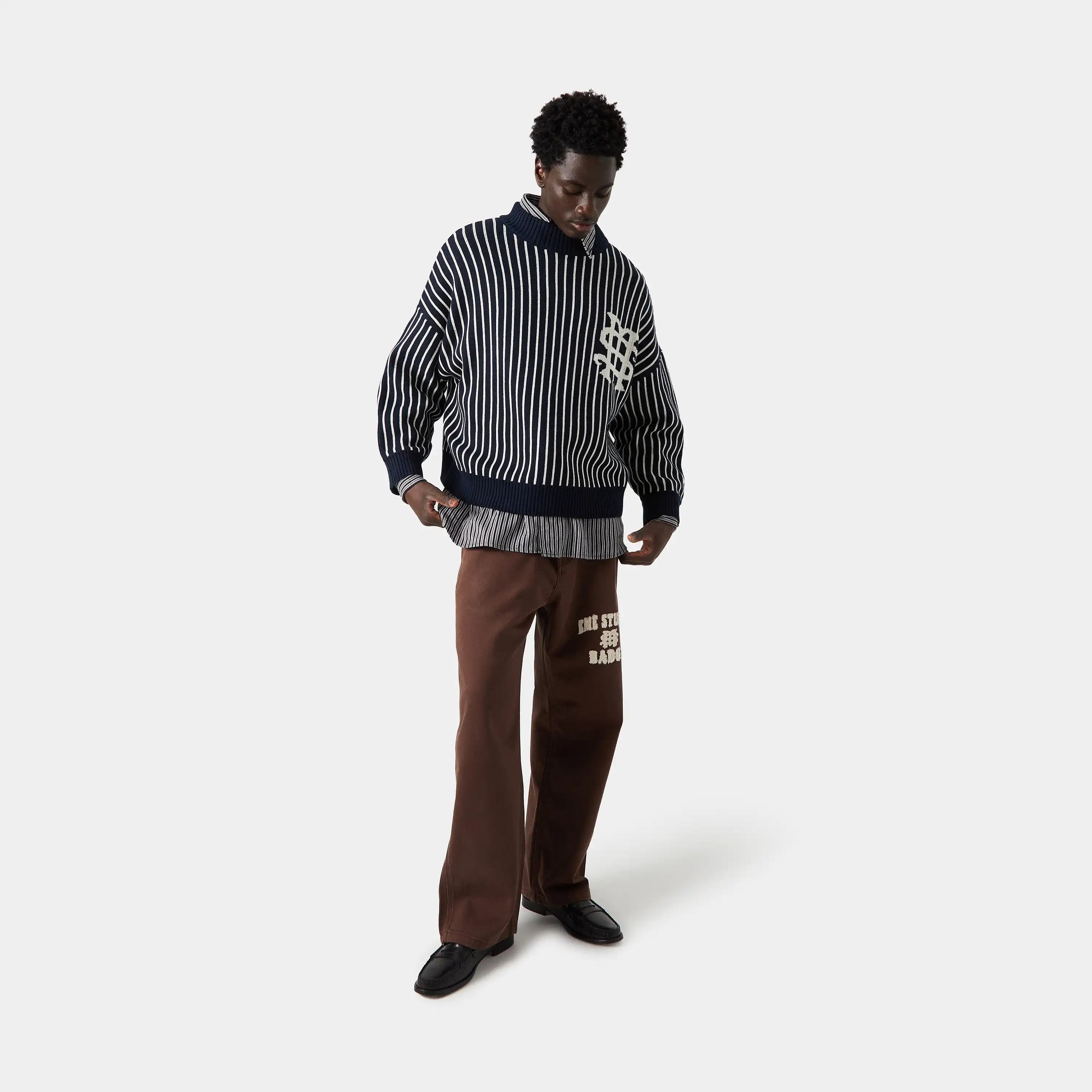 Eme Studios Badge Navy Stripes Knit
