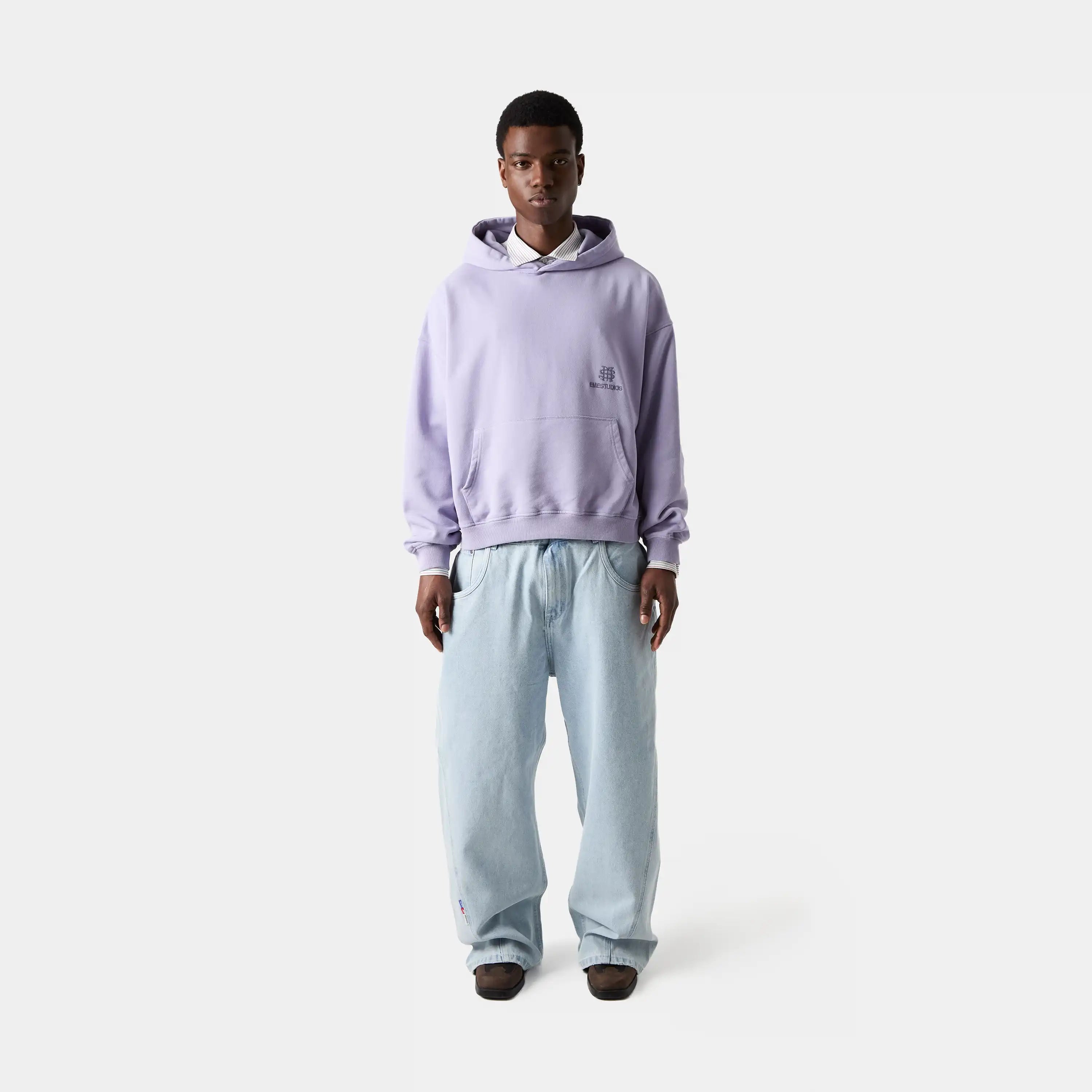 Eme Studios – Täglicher, übergroßer Kapuzenpullover in Lavendel