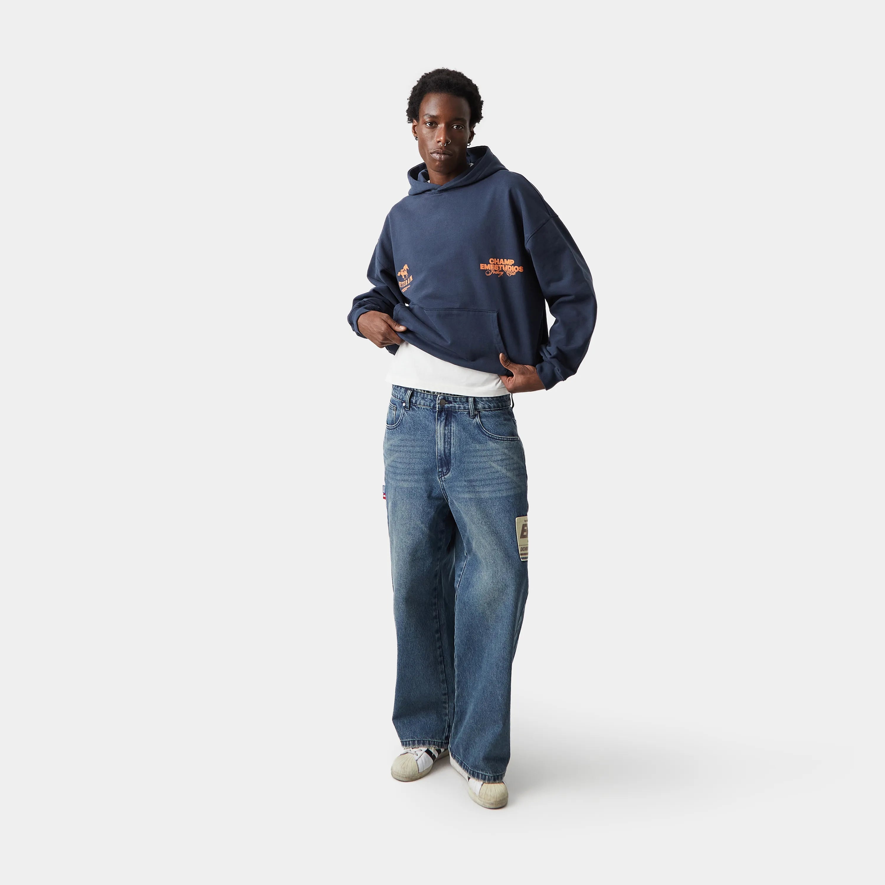 Eme Studios Horse Navy Oversized Hoodie