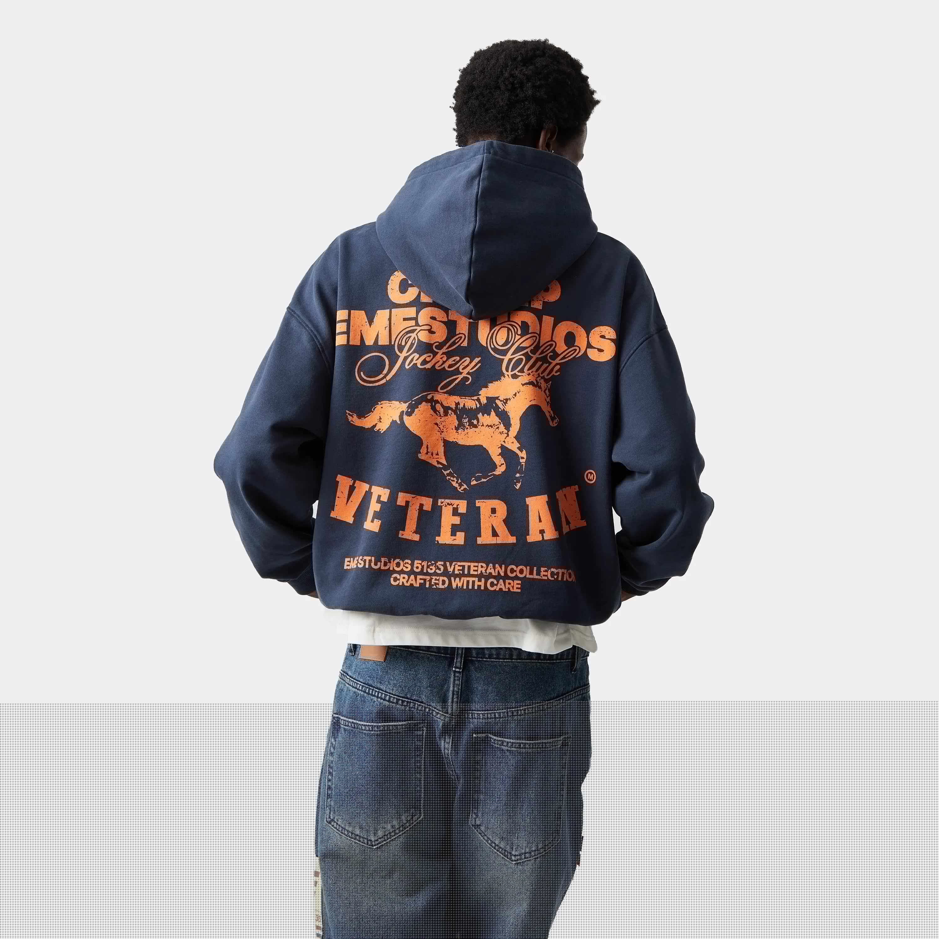 Eme Studios Horse Navy Oversized Hoodie