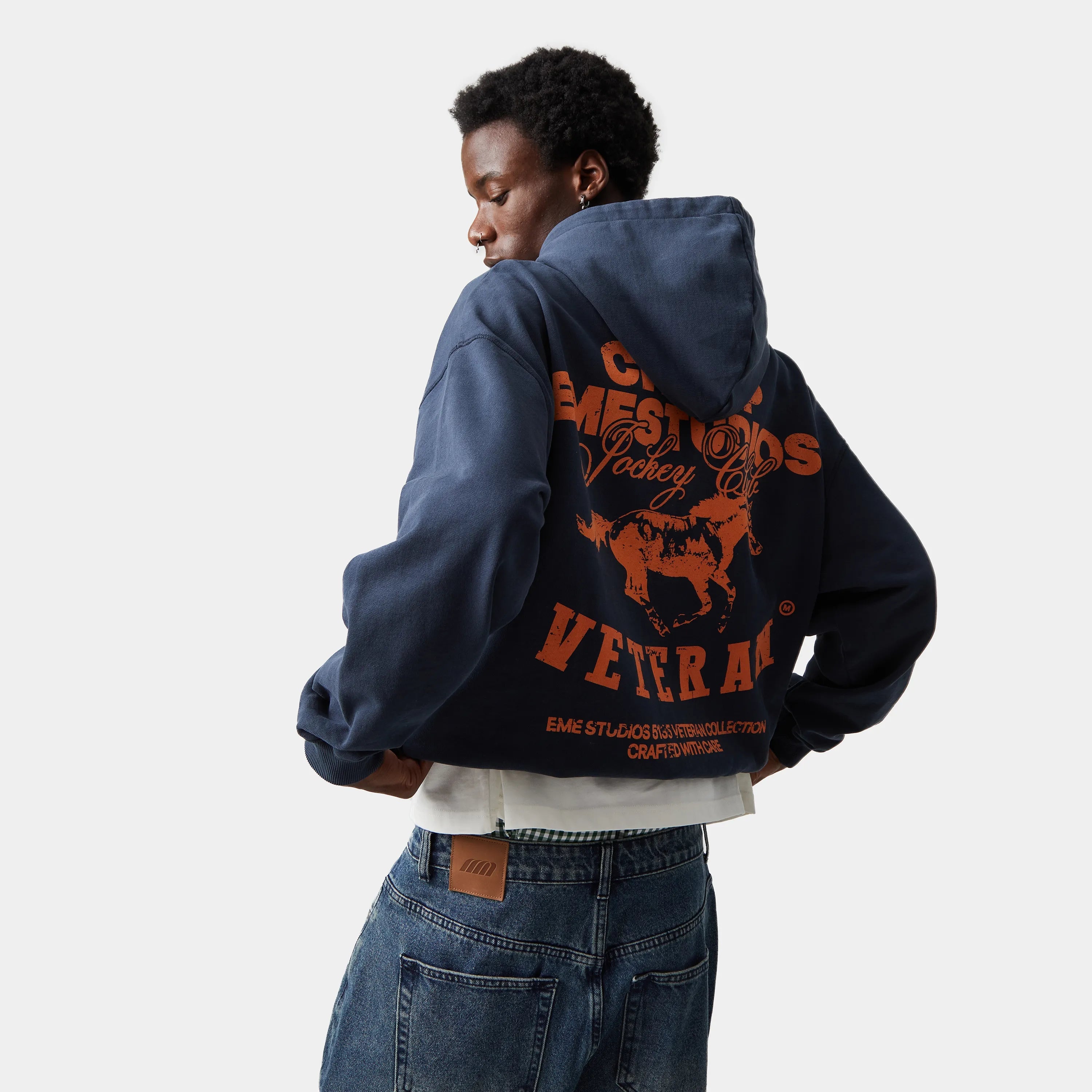 Eme Studios Horse Navy Oversized Hoodie