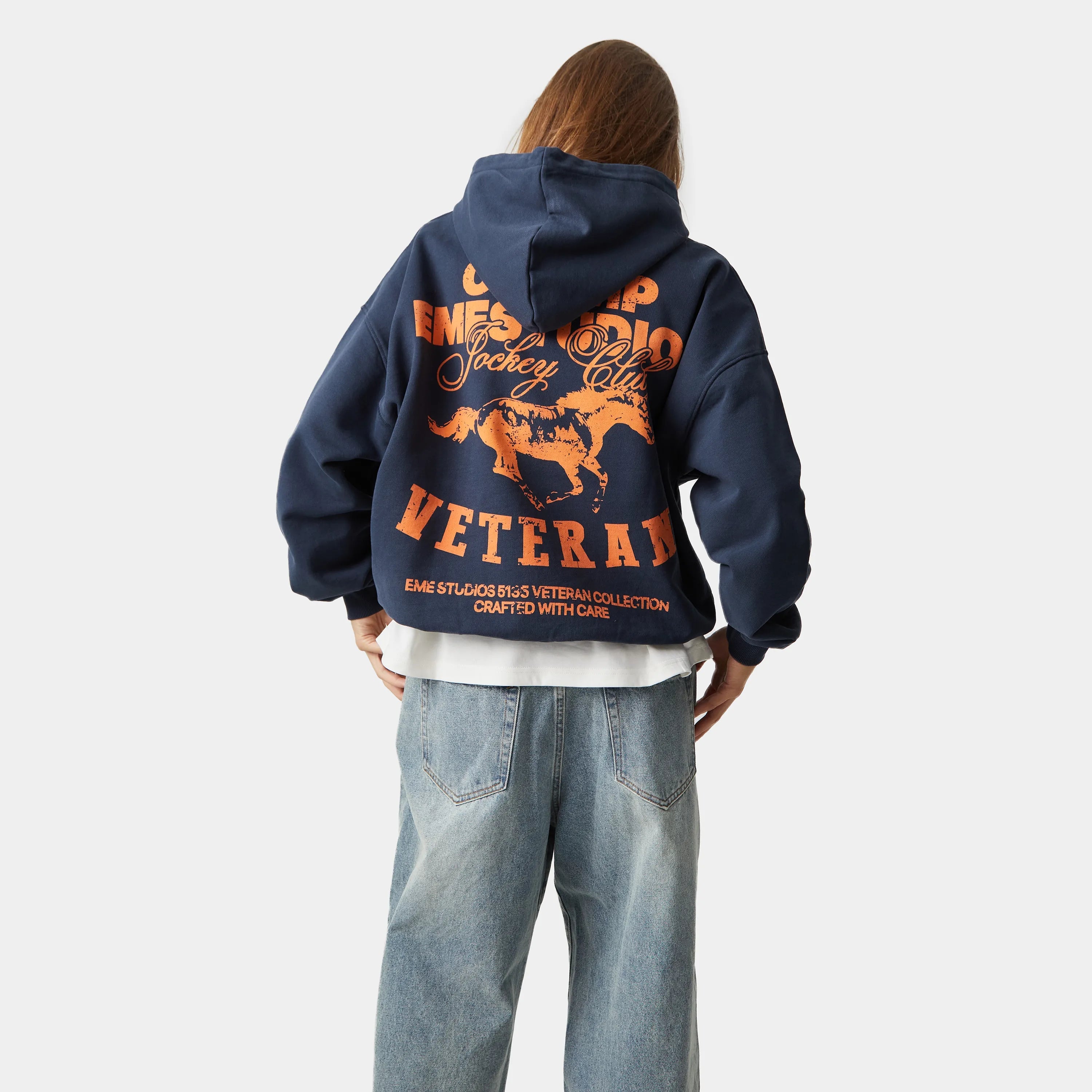 Eme Studios Horse Navy Oversized Hoodie