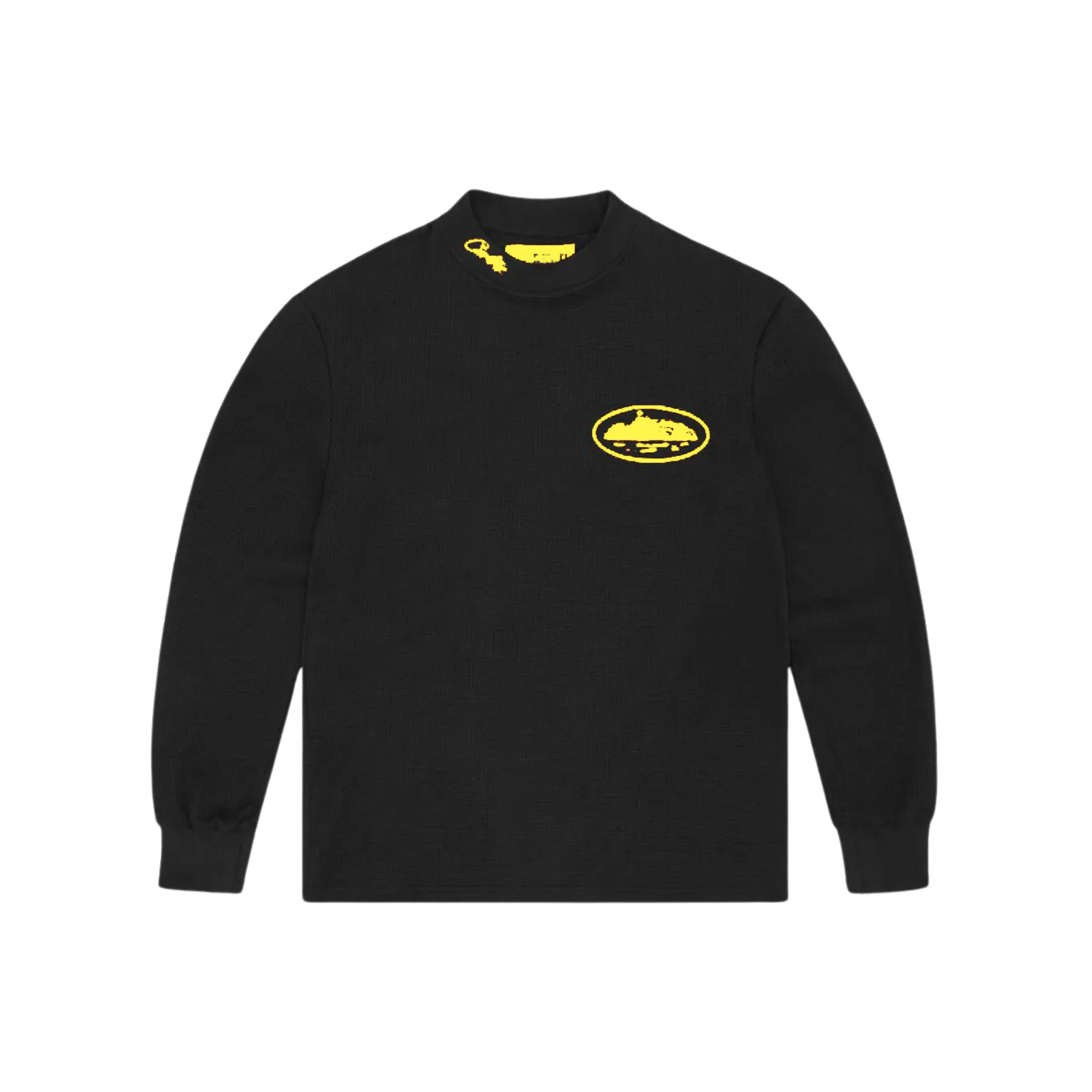 Corteiz Alcatraz Yellow Waffle Longsleeve Black Yellow